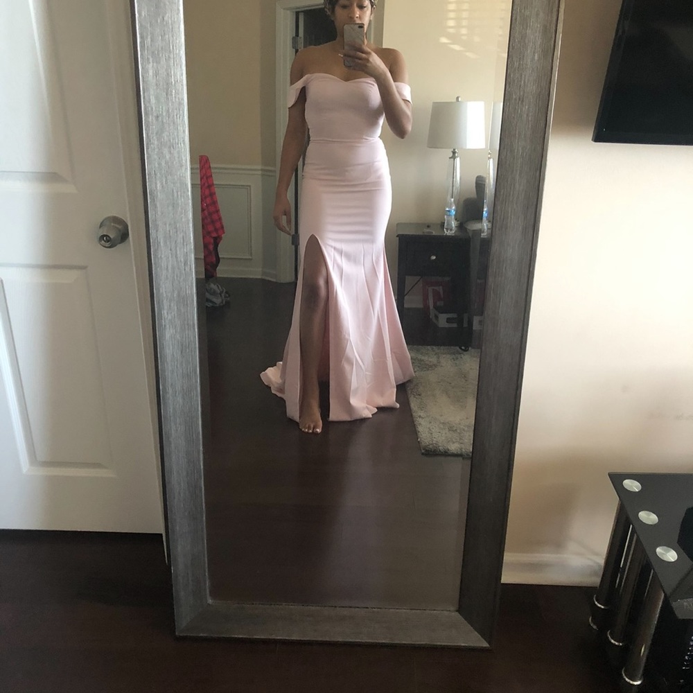Brand new formal long blush pink dress.